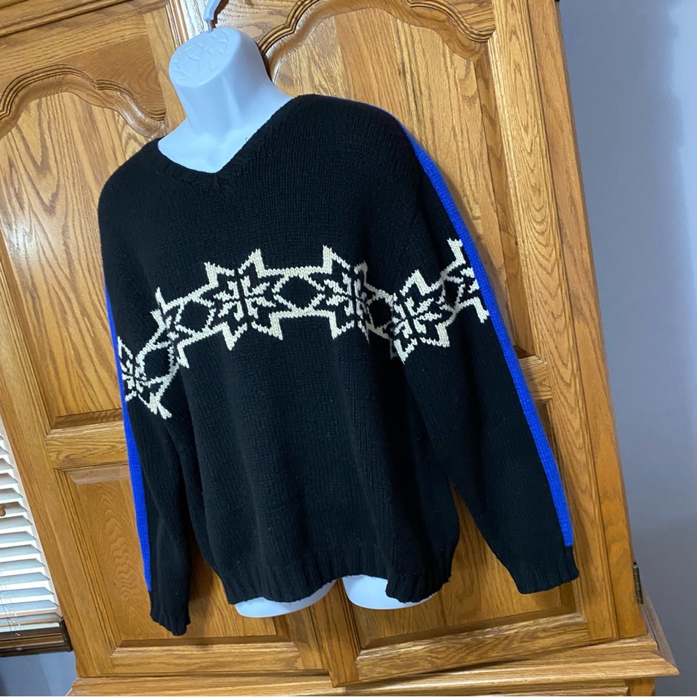 Polo Sport VTG 90’s Hand-Knit Cashmere Wool Sweater Nordic Fair‎ Isle Men’s XL